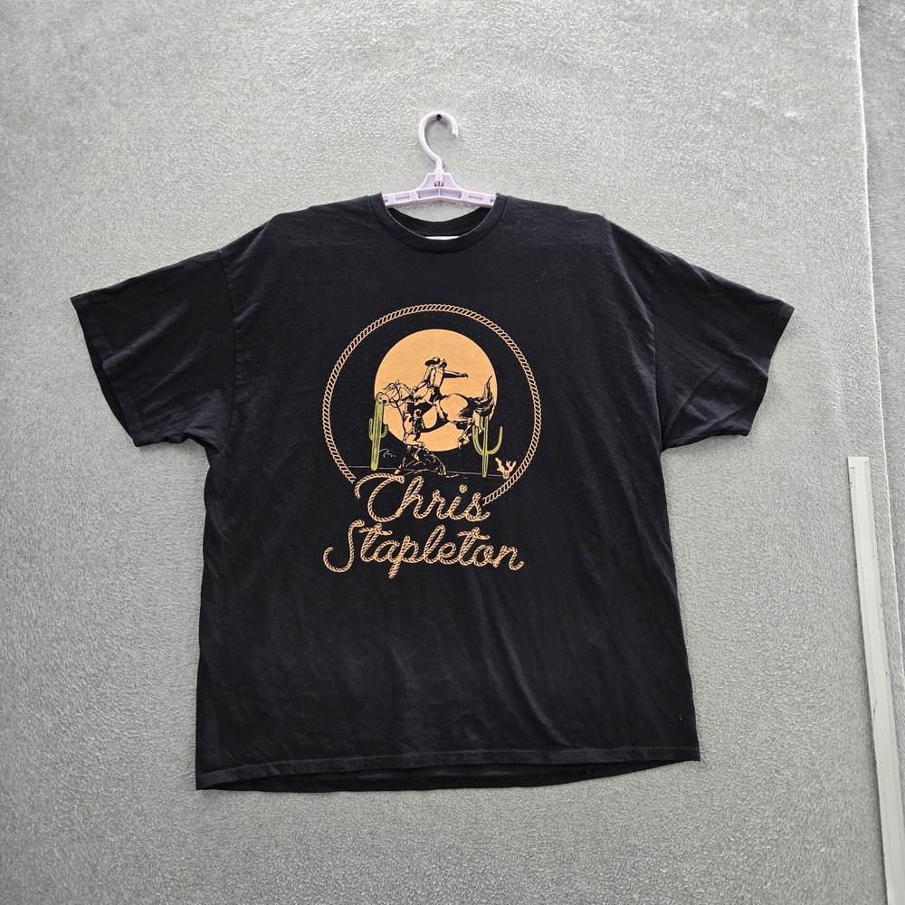 Chris Stapleton Men Shirt 2XL Black Graphic Logo Short Sleeve